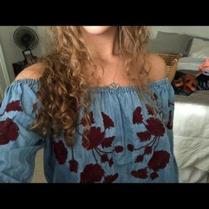 Off the shoulder floral top